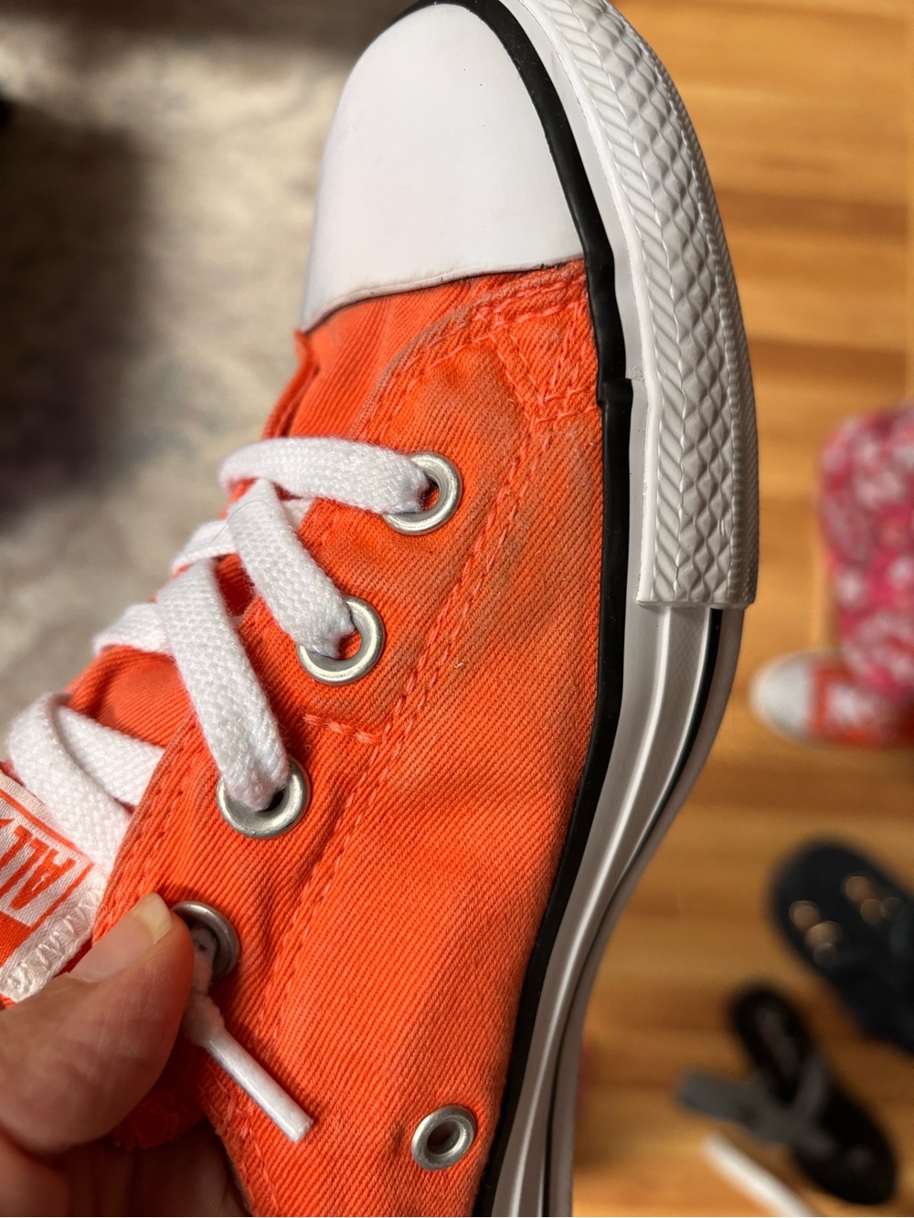 Converse Chuck Taylor All Star Canvas Slip On Orange Women’s Size 10 - Picture 8 of 9